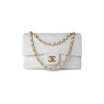 Vintage White Lambskin Quilted Classic Flap Small Gold Hardware - Image 2