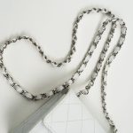 Vintage White Mini Square Caviar Quilted Silver Hardware - Image 15