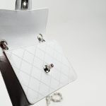 Vintage White Mini Square Caviar Quilted Silver Hardware - Image 10