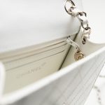 Vintage White Mini Square Caviar Quilted Silver Hardware - Image 7