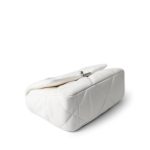 22S White Lambskin Quilted 19 Flap Small Reverse Mixed Hardware - Image 10