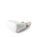 22S White Lambskin Quilted 19 Flap Small Reverse Mixed Hardware - Image 8