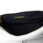 22S White Lambskin Quilted 19 Flap Small Reverse Mixed Hardware - Image 5
