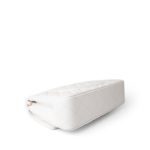 20S White Caviar Quilted Classic Flap Medium Light Gold Hardware - Image 6