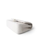 20S White Caviar Quilted Classic Flap Medium Light Gold Hardware - Image 10