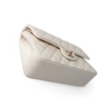 21B Ivory Caviar Quilted Classic Flap Small Light Gold Hardware - Image 5