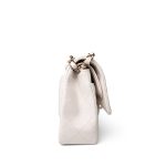 21C White Caviar Quilted Classic Flap Medium Light Gold Hardware - Image 6