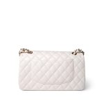 21C White Caviar Quilted Classic Flap Medium Light Gold Hardware - Image 8