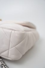 21p White 19 Lambskin Quilted 19 Flap Small - Image 5