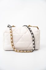 21p White 19 Lambskin Quilted 19 Flap Small - Image 7