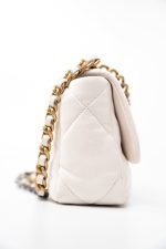 21p White 19 Lambskin Quilted 19 Flap Small - Image 10