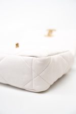 21p White 19 Lambskin Quilted 19 Flap Small - Image 15