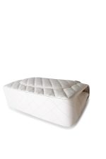 21S Jumbo White Caviar Quilted Classic Flap Light Gold Hardware - Image 2