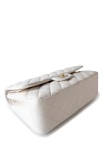21S Jumbo White Caviar Quilted Classic Flap Light Gold Hardware - Image 10
