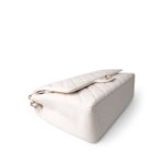 22B White Caviar Quilted Maxi Classic Flap Light Gold Hardware - Image 8