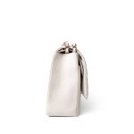 22B White Caviar Quilted Maxi Classic Flap Light Gold Hardware - Image 11
