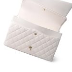 22B White Caviar Quilted Maxi Classic Flap Light Gold Hardware - Image 3