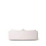 22B White Caviar Quilted Maxi Classic Flap Light Gold Hardware - Image 10