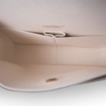 22B White Caviar Quilted Maxi Classic Flap Light Gold Hardware - Image 5