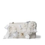 22C White Tweed Classic Flap Medium - Image 3