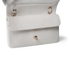 22C White Tweed Classic Flap Medium - Image 10