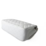 White Caviar Quilted Jumbo Single Flap Gold Hardware - Image 5