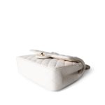 21S White Caviar Quilted Classic Flap Small Light Gold Hardware - Image 9