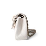 21S White Caviar Quilted Classic Flap Small Light Gold Hardware - Image 3