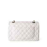 21S White Caviar Quilted Classic Flap Small Light Gold Hardware - Image 7