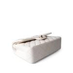 21S White Caviar Quilted Classic Flap Small Light Gold Hardware - Image 8
