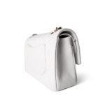 22p White/ Ivory Caviar Quilted Classic Flap Medium Light Gold Hardware - Image 7