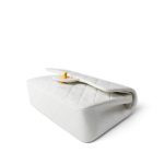 Vintage White Lambskin Quilted Classic Flap Small Gold Hardware - Image 4