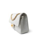 Vintage White Lambskin Quilted Classic Flap Small Gold Hardware - Image 7
