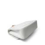 Vintage White Lambskin Quilted Classic Flap Small Gold Hardware - Image 7