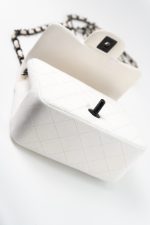 White Lambskin Quilted Mini Square Single Flap - Image 27