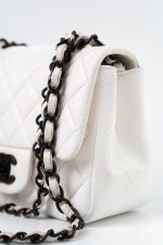 White Lambskin Quilted Mini Square Single Flap - Image 29