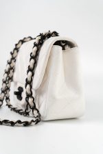 White Lambskin Quilted Mini Square Single Flap - Image 22