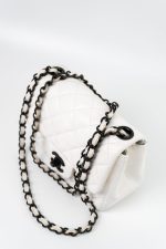 White Lambskin Quilted Mini Square Single Flap - Image 2