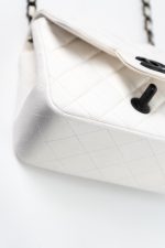 White Lambskin Quilted Mini Square Single Flap - Image 8