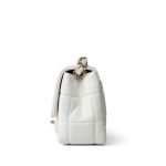 White Lambskin Resin Crystal Square Quilted Monacoco Mini Square Flap - Image 3