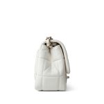 White Lambskin Resin Crystal Square Quilted Monacoco Mini Square Flap - Image 6
