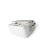 White Lambskin Resin Crystal Square Quilted Monacoco Mini Square Flap - Image 7