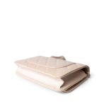 12P Pearly Beige Caviar Quilted Wallet on Chain WOC - Image 13