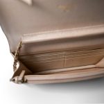 12P Pearly Beige Caviar Quilted Wallet on Chain WOC - Image 9