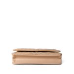 Beige Clair Caviar Quilted Wallet on Chain WOC Silver Hardware - Image 2