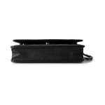 Black Caviar Quilted Wallet on Chain Silver Hardware - Image 11