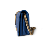 19A Blue Caviar Quilted Boy Wallet On Chain WOC Antique Gold Hardware - Image 10