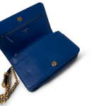 19A Blue Caviar Quilted Boy Wallet On Chain WOC Antique Gold Hardware - Image 5