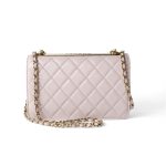 21B Light Purple Lambskin Quilted Trendy CC Wallet on Chain WOC - Image 12