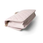 21B Light Purple Lambskin Quilted Trendy CC Wallet on Chain WOC - Image 13